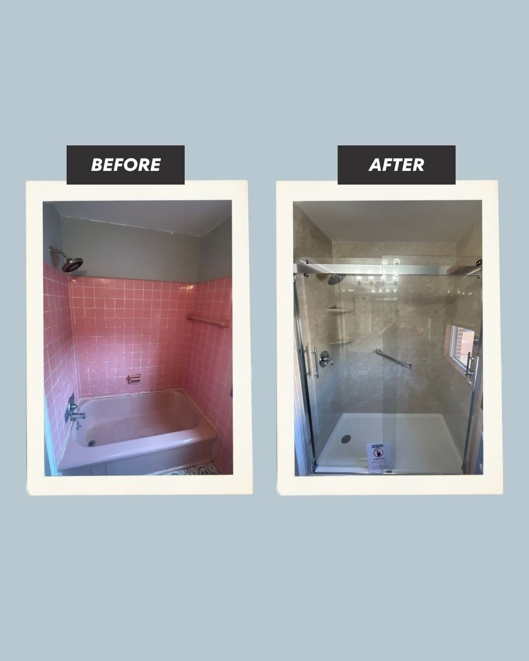 two panel before after